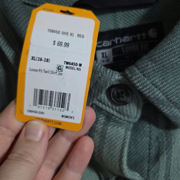 Carhartt Green Plaid Button-Up Shirt - Picture 4 of 4